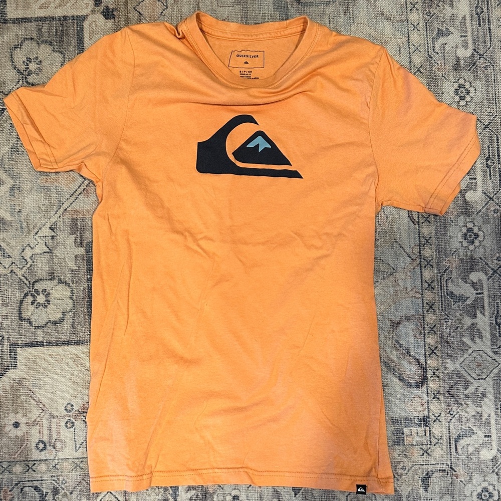 Quiksilver Orange Tee with Black Logo